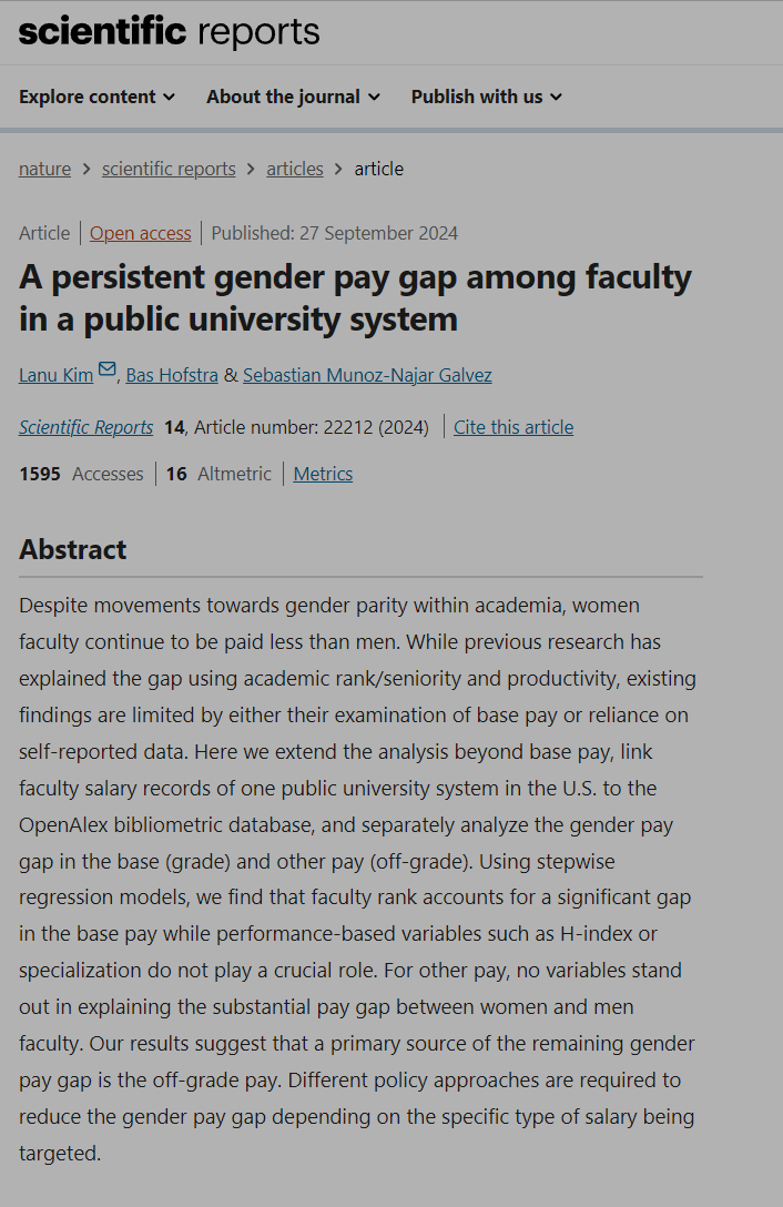 Prof. Lanu Kim published a paper in 「Scientific Reports」